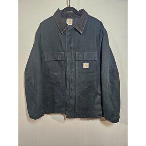 Carhartt Chore Coat Size Mens 50 Regular XXL Cord Collar Workwear Jacket Faded